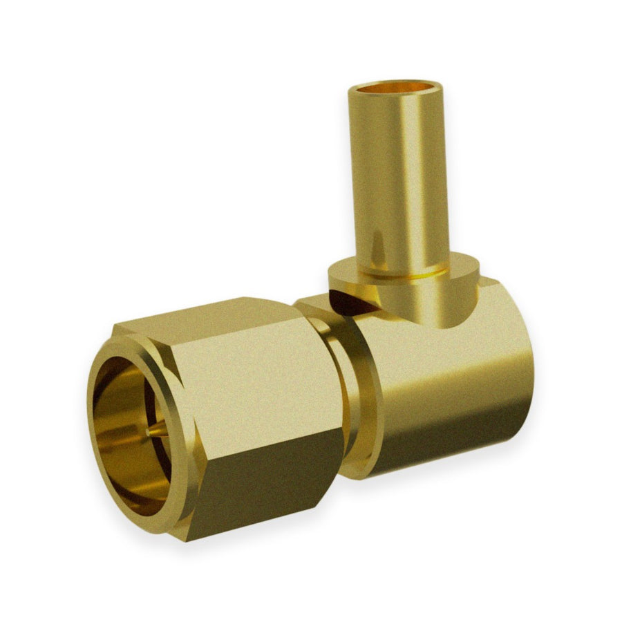 SMA VACUUM SIDE MALE PLUG, UHV, 50 OHMS, MALE, 90°, PTFE INSULATION, NON-MAGNETIC FOR 311-KAP50