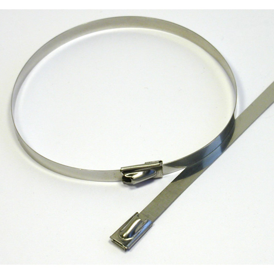 STAINLESS STEEL CABLE TIES, DIA MAX 55mm, LENGTH 200mm, PACK OF 5