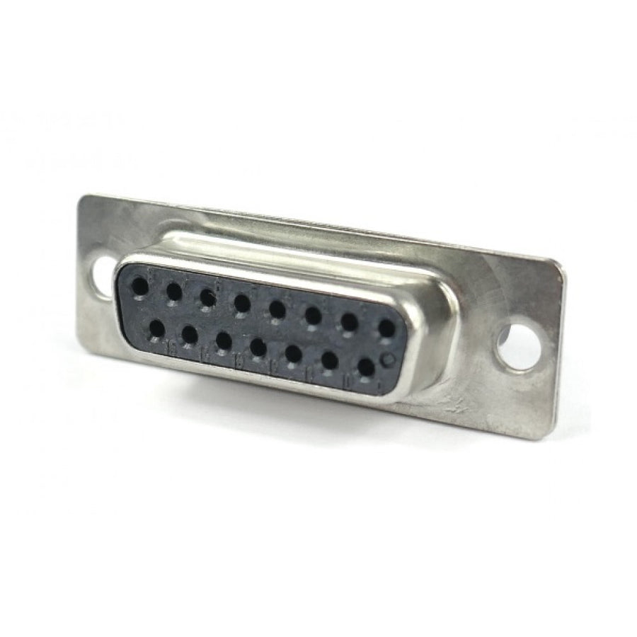 SUB-D 15-WAY HV SOCKET, FEMALE, UPDATED VERSION OF PART #211-FS15-HV