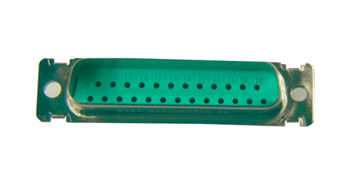SUB-D 25-WAY HV CONNECTOR, MALE, FITS FEMALE SOCKET