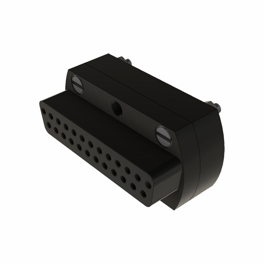SUB-D 25-WAY UHV CERAMIC SOCKET, HIGH TEMPERATURE VERSION, NO METAL HOUSING