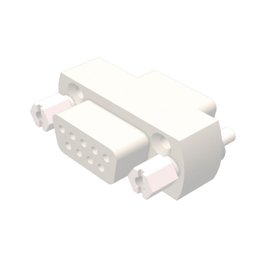 SUB-D 9 WAY GENDER ADAPTOR, CERAMIC, VACUUM SIDE, FEMALE TO FEMALE
