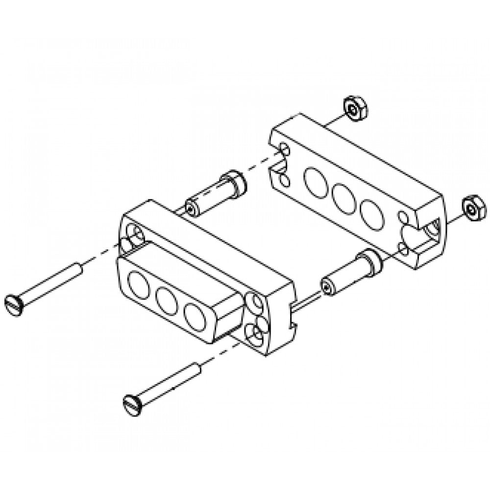SUB-D CONNECTOR, FEMALE, UHV, PEEK VERSION , FITS 3 PINS (COAX/POWER)