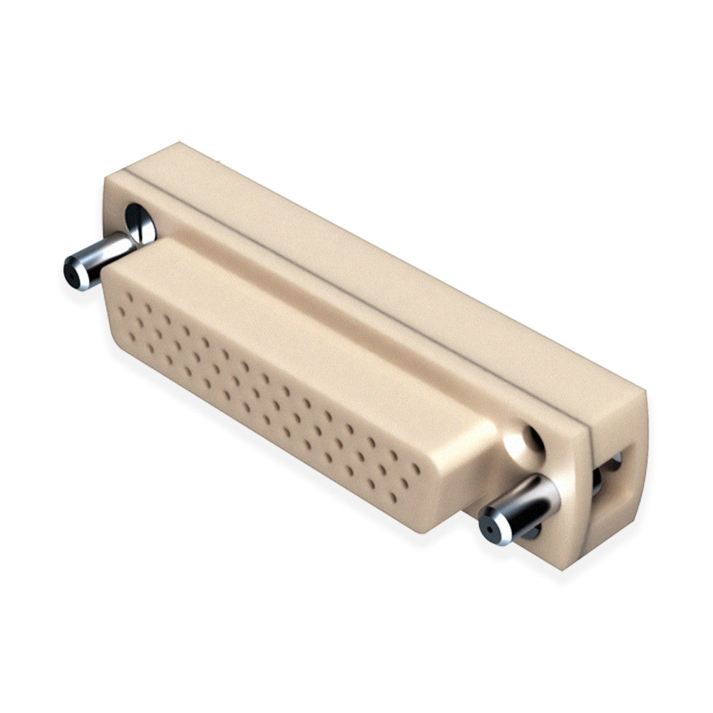 SUB-D HIGH DENSITY SOCKET, FEMALE, 44 PINS, PEEK TYPE, CRIMP PINS INCLUDED