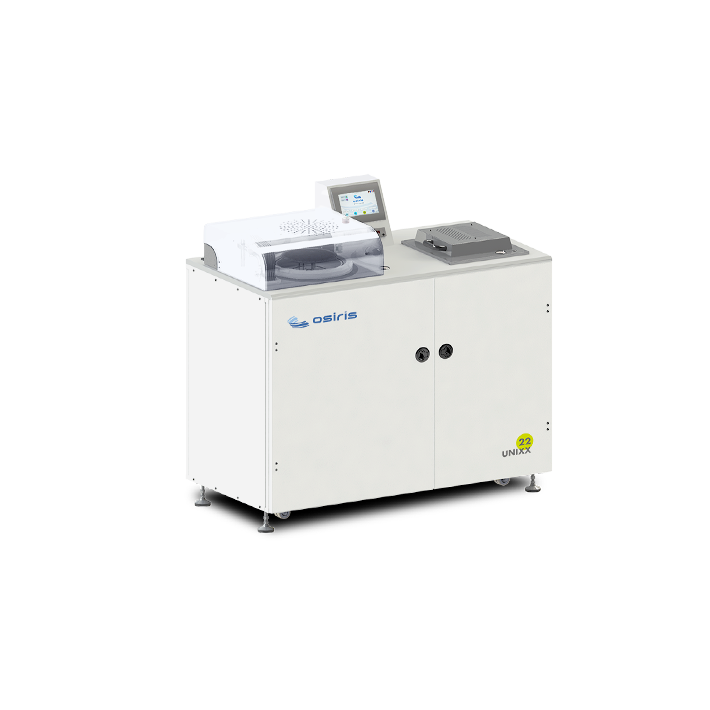 UNIXX SHp22 
(Ø200mm) Stand-alone system with
open bowl spin coater & hotplate module.