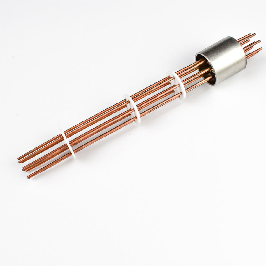 WELDABLE POWER FEEDTHROUGH, 8x COPPER CONDUCTORS, 1KV DC, 25A