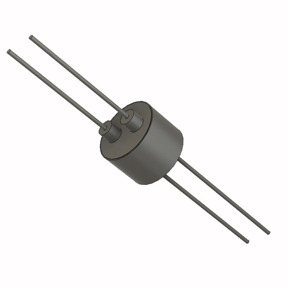 WELDABLE POWER FEEDTHROUGH, COPPER CONDUCTORS, 2 PINS, 1KV DC, 25A, PIN ⌀ 1.27mm