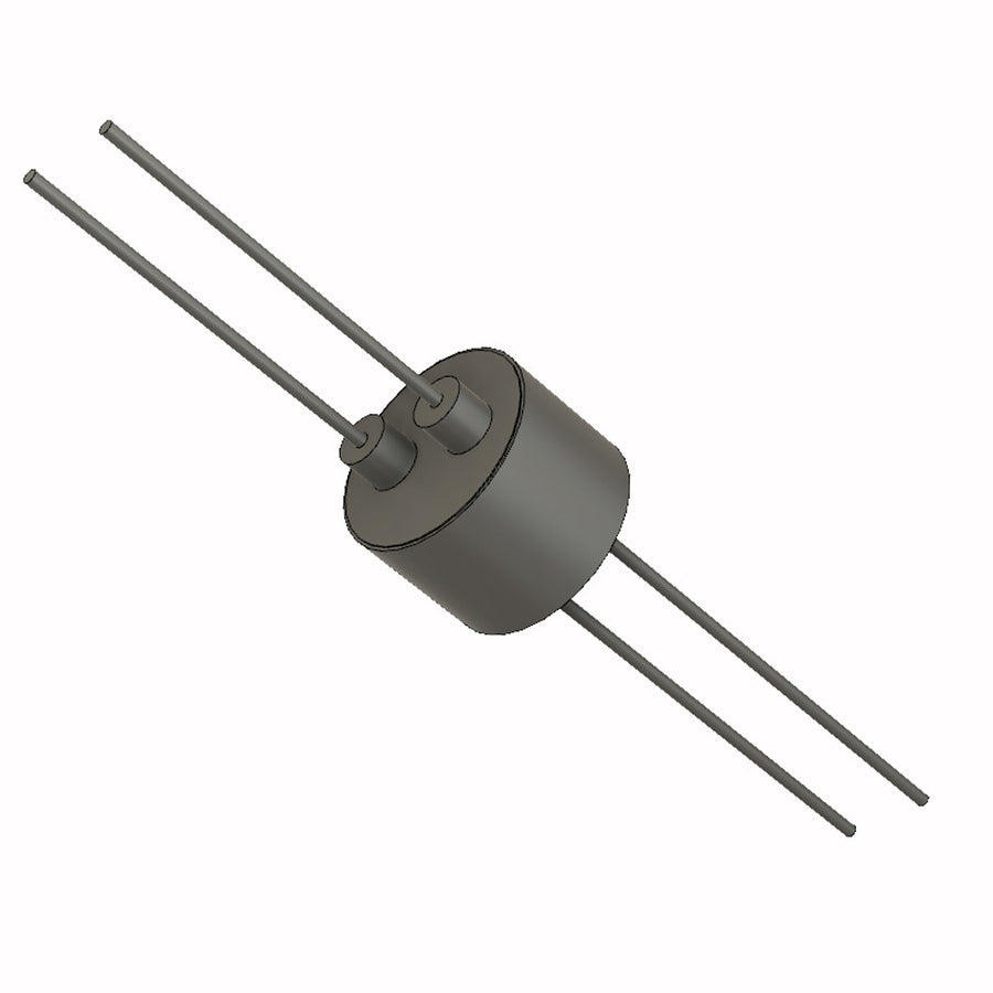 WELDABLE POWER FEEDTHROUGH, COPPER CONDUCTORS, 2 PINS, 1KV DC, 25A, PIN ⌀ 1.27mm