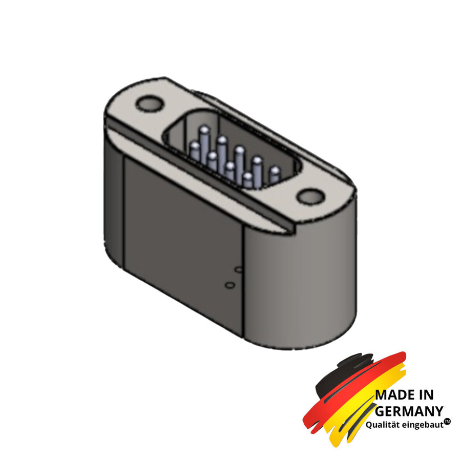WELDABLE SUB-D 9 WAY FEEDTHROUGH, HIGH CURRENT VERSION