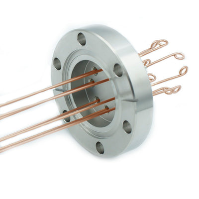 DN40KF THERMOCOUPLE FEEDTHROUGH, TYPE R, 4 PAIRS, AIR & VACUUM-SIDE CONNECTORS INC.