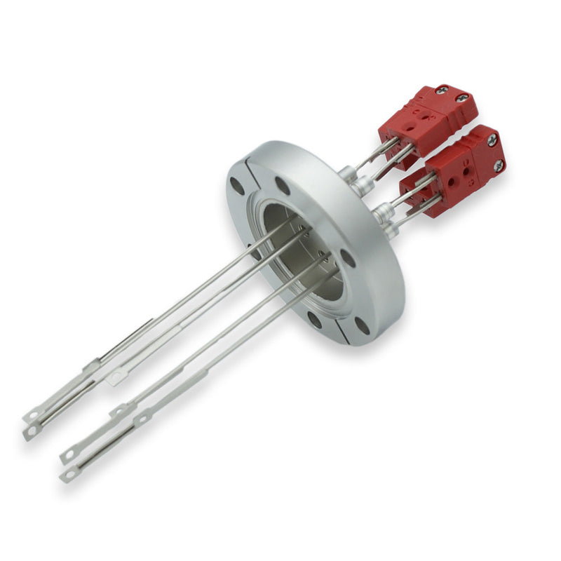 DN40CF THERMOCOUPLE FEEDTHROUGH, TYPE C, 4 PAIRS, AIR & VAC. SIDE CONNECTORS INCLUDED