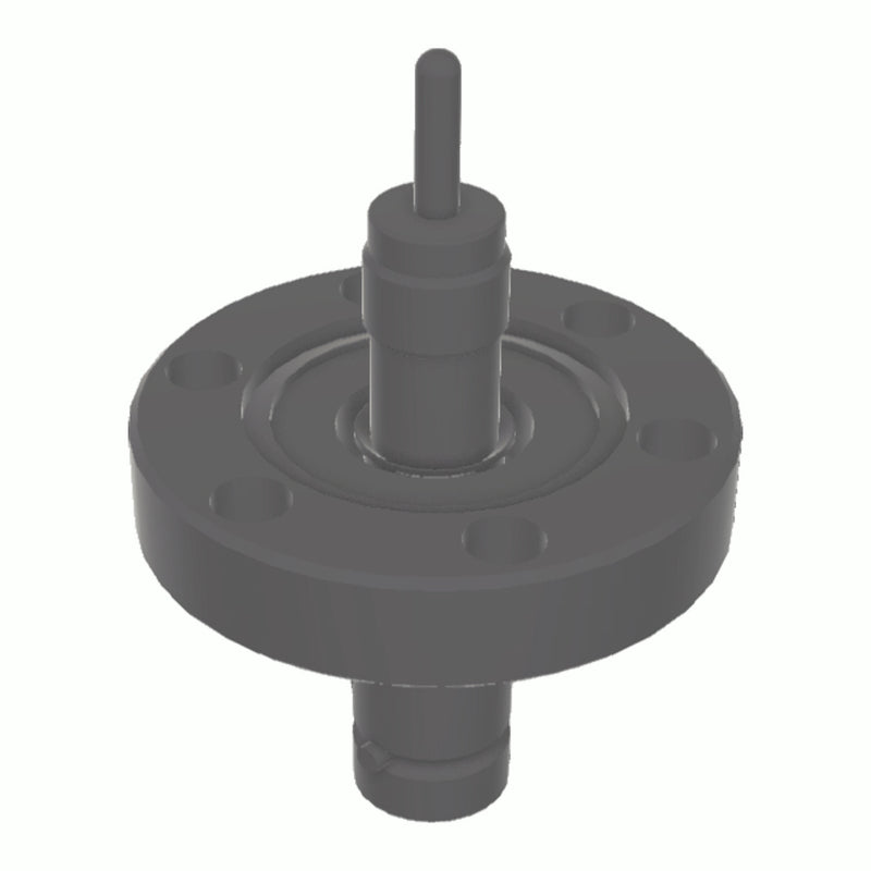 DN16CF SHV FEEDTHROUGH, 1 PIN, EXPOSED, SINGLE SIDED, GROUNDED SHIELD, AIR SIDE CONNECTOR