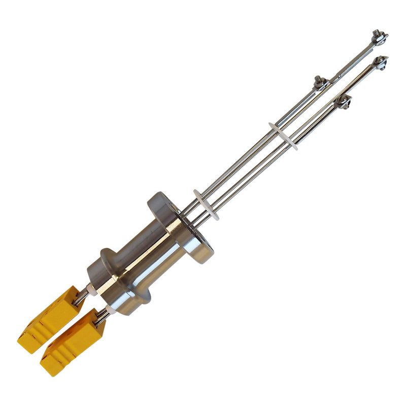 DN16CF THERMOCOUPLE FEEDTHROUGH, TYPE K, 2 PAIRS, AIR & VACUUM-SIDE CONNECTORS