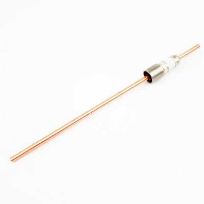WELDABLE POWER FEEDTHROUGH, COPPER CONDUCTOR, 1 PIN, 5KV DC, 100A, PIN ⌀ 4mm