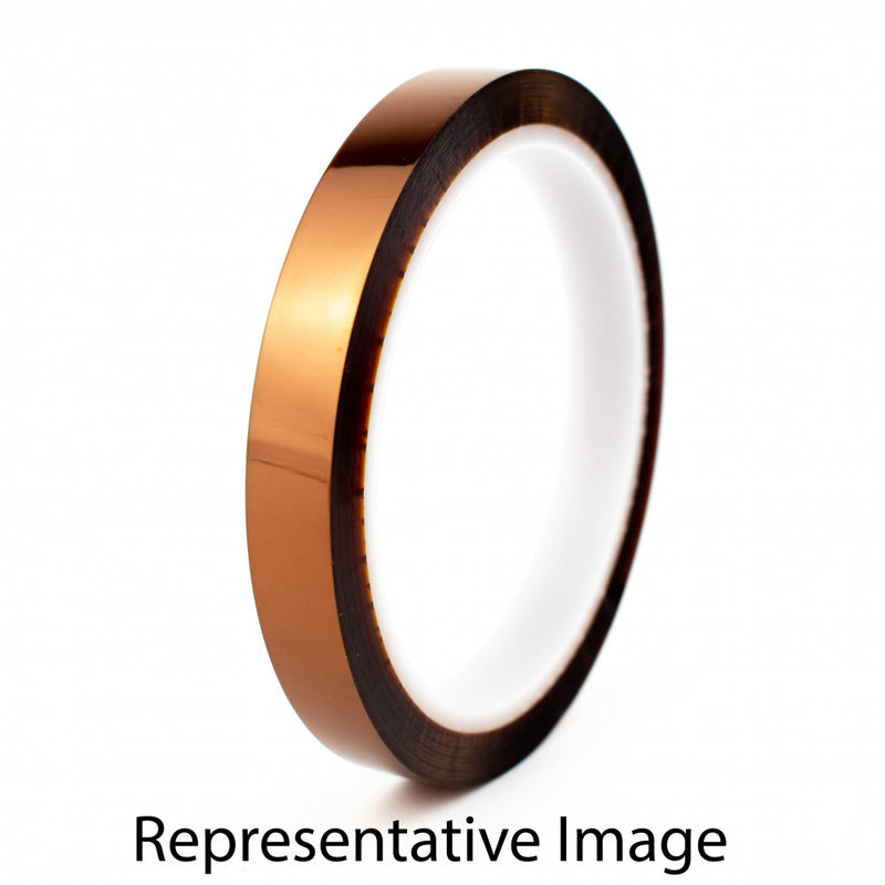KAPTON TAPE 25mm WIDE, LENGTH 33m. MADE WITH HIGH TEMP SILICONE ADHESIVE. TEMP RANGE -70°C to 260°C