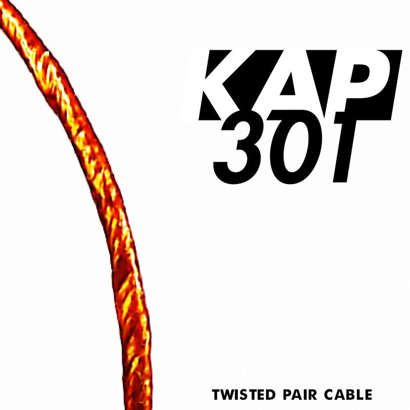 KAP301 KAPTON TWISTED PAIR CABLE, 0.24MM, 2 CONDUCTORS 7 x 0.08mm, CONDUCTOR Ø0.24mm. LENGTH- 10M