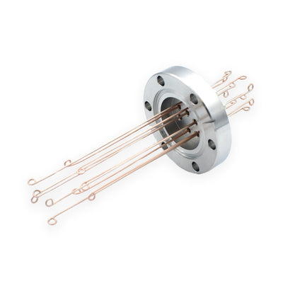 DN40CF THERMOCOUPLE FEEDTHROUGH, TYPE R, 5 PAIRS, AIR & VACUUM-SIDE CONNECTORS INCLUDED