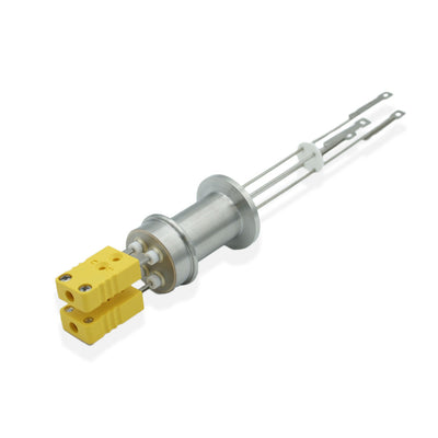 DN16KF THERMOCOUPLE FEEDTHROUGH, TYPE K, 2 PAIRS, AIR & VACUUM-SIDE CONNECTORS