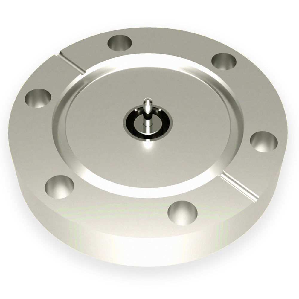 DN40CF SHV FEEDTHROUGH, 1 PIN, RECESSED, SINGLE SIDED, GROUNDED SHIELD, AIR SIDE CONNECTOR