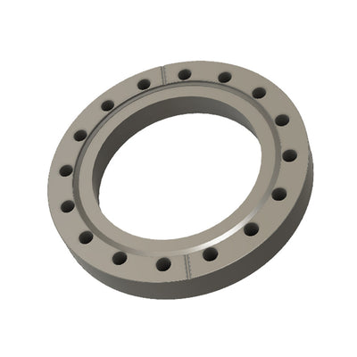 DN100CF bored (for 104mm OD tube) fixed flange, SS304 (1.4301)