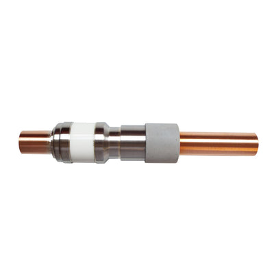 WELDABLE POWER FEEDTHROUGH, COPPER CONDUCTOR, 1 PIN, 8KV, 800A, PIN ⌀ 19mm