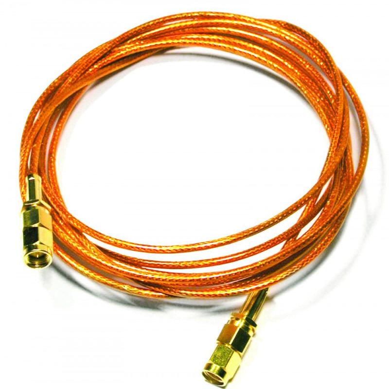 SMA KAPTON CABLE, MALE SMA PLUG TO OPEN END, 50 Ω, LENGTH 1m