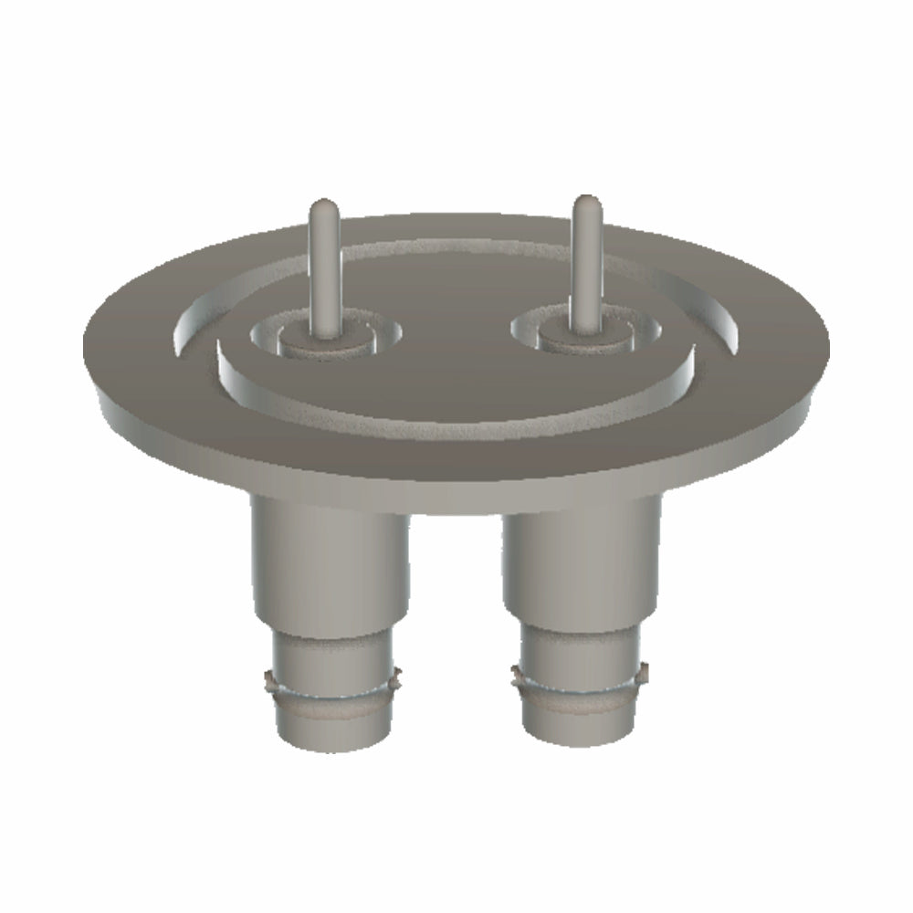 DN40KF BNC FEEDTHROUGH, 2 PINS, SINGLE SIDED, GROUNDED SHIELD, AIR SIDE CONNECTOR