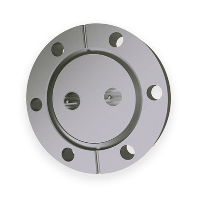 DN40CF 2x SMA FEEDTHROUGHS, 50 OHM, SINGLE SIDED, GROUNDED SHIELD, 1000V DC, 3A MAX, 6.5 GHz