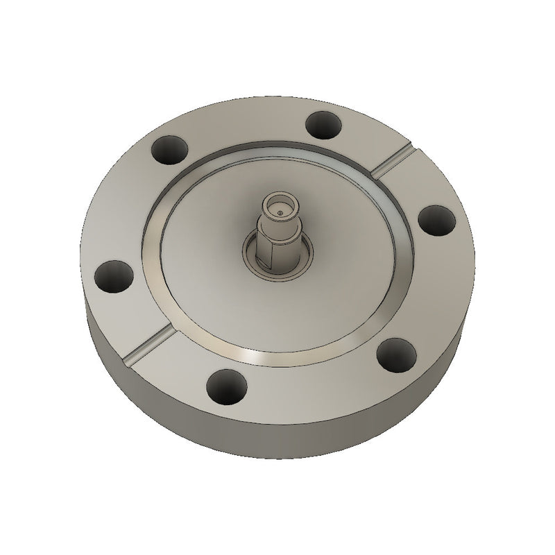 DN40CF SMA HIGH FREQUENCY FEEDTHROUGH, 50 OHM, DOUBLE SIDED, GROUNDED SHIELD, 18 GHz