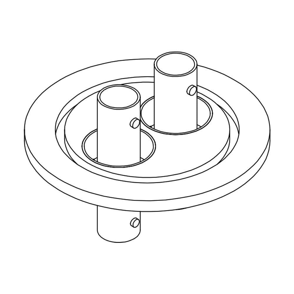 DN40KF BNC FEEDTHROUGH, 2 PIN, 50Ω , DOUBLE SIDED, GROUND SHIELD, RG58 SOCKET