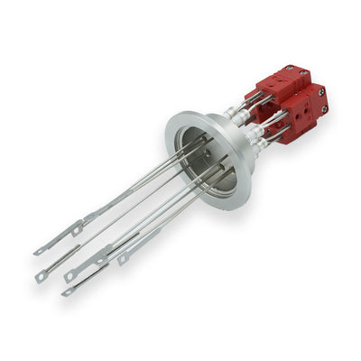DN40KF THERMOCOUPLE FEEDTHROUGH, TYPE C, 4 PAIRS, AIR AND VAC. SIDES CONNECTORS INCLUDED